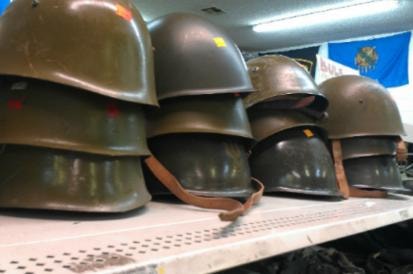 Steel pot helmets in stock at Brigadoon Army Surplus